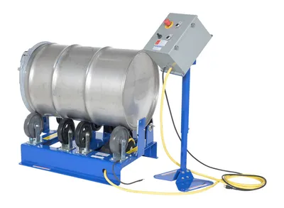 Vestil DRM-H-3055 horizontal drum roller mixer shown from an alternate angle