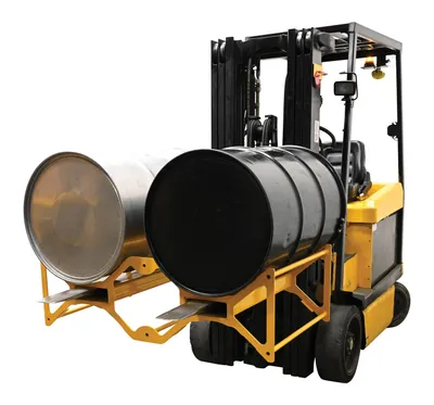 Vestil DRMR-3055-FP drum rack with fork pocket shown from an alternate angle