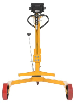 Vestil DRUM-55-SCL ergonomic drum truck with scale shown from an alternate angle
