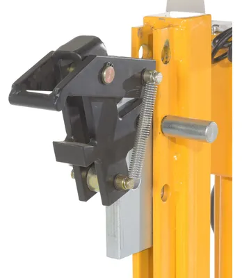 Vestil DRUM-55-SCL ergonomic drum truck with scale shown from an alternate angle