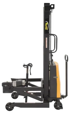 Vestil DRUM-LRT-DC-II portable drum lifter rotator transporter shown from an alternate angle