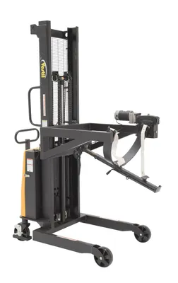 Vestil DRUM-LRT-DC-II portable drum lifter rotator transporter shown from an alternate angle