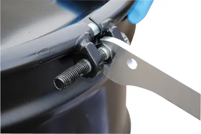 Vestil DRUM-PLB drum lid tool shown from an alternate angle