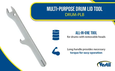 Vestil DRUM-PLB drum lid tool feature highlights