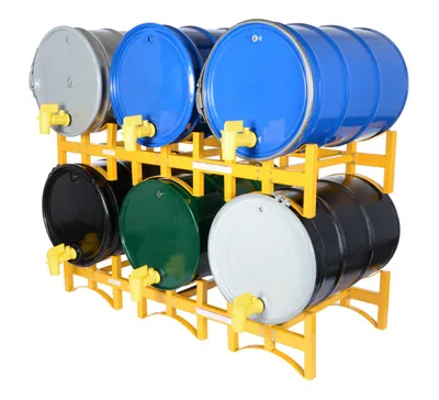 Vestil DRUM-RACK-3 stackable drum rack shown from an alternate angle
