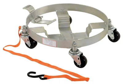 Vestil DRUM-TRI-C-TLT tilting drum dollie shown from an alternate angle