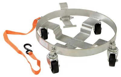 Vestil DRUM-TRI-H-TLT tilting drum dollie shown from an alternate angle