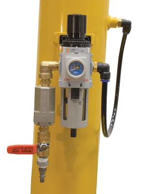 Vestil DSJ-300-P air balance jib lifter shown from an alternate angle