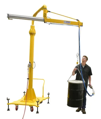 Vestil DSJ-300-P air balance jib lifter shown from an alternate angle