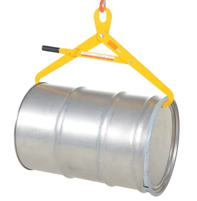 Vestil DTH-1000 horizontal semi-automatic drum tong shown from an alternate angle