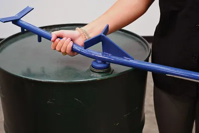Vestil DTP-11-DLX manual drum upender shown from an alternate angle