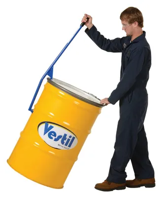 Vestil DTP-11 manual drum upender shown from an alternate angle