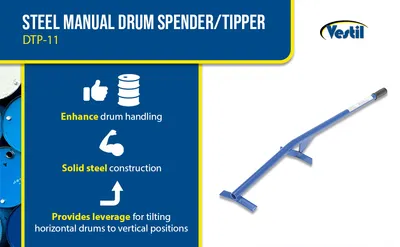Vestil DTP-11 manual drum upender feature highlights