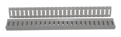 Vestil Steel E-Track 4 Ft. Length 10 Pack Gray