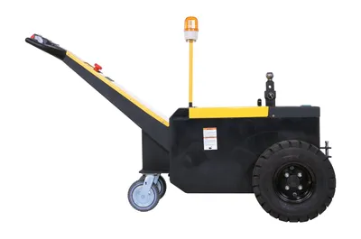 Vestil E-TUG-HD-100 electric powered tugger shown from an alternate angle