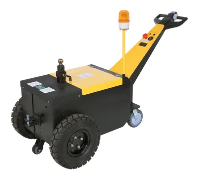Vestil Steel Heavy Duty Electric Powered Tugger 10,000 Lb. Pulling Capacity Yellow