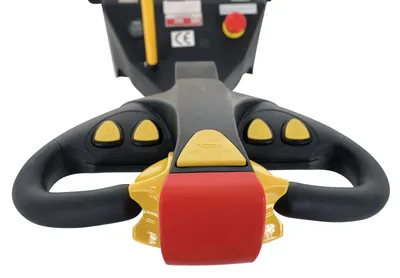 Vestil E-TUG-HD-30 electric powered tugger shown from an alternate angle