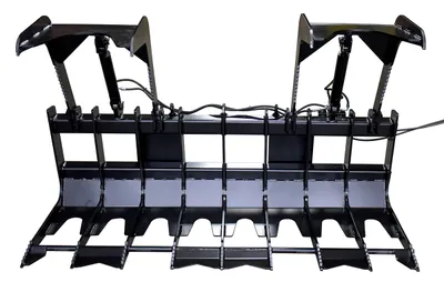 Vestil EA-SKGB-84 skid steer grab bucket shown from an alternate angle