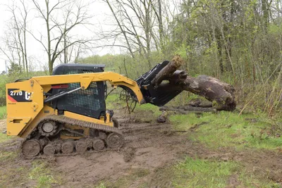 Vestil EA-SKGB-84 skid steer grab bucket shown from an alternate angle
