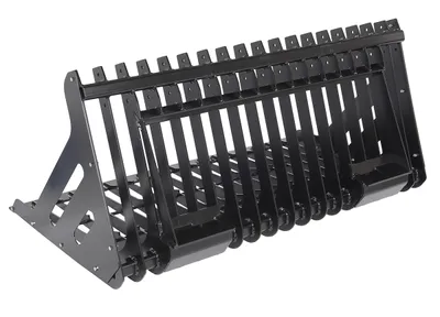Vestil EA-SKRG-60-LP skid steer rock grader shown from an alternate angle