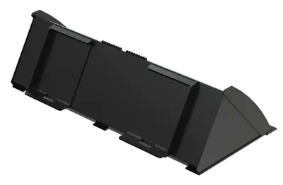 Vestil EA-SKSB-60-LP skid steer bucket shown from an alternate angle