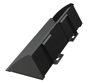 Vestil EA-SKSB-76-LP skid steer bucket shown from an alternate angle