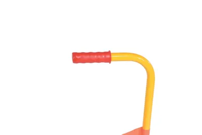 Vestil EALUM-7-H-FL ergo-handle wheel chock shown from an alternate angle