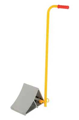 Vestil EALUM-7-H aluminum wheel chock shown from an alternate angle