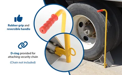 Vestil EALUM-7-H aluminum wheel chock feature highlights