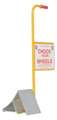 Vestil EALUM-7-HS aluminum wheel chock shown from an alternate angle