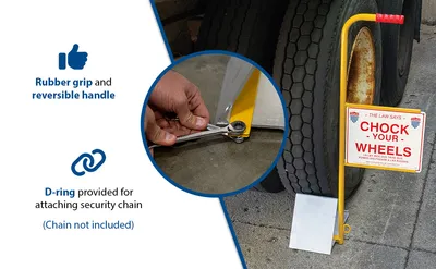 Vestil EALUM-7-HS aluminum wheel chock feature highlights