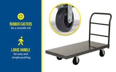 Vestil ECSPT-1832 steel platform truck (smooth or treadplate) feature highlights