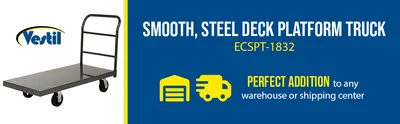 Vestil ECSPT-1832 steel platform truck (smooth or treadplate) feature highlights