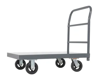 Vestil ECSPT-2436 steel platform truck (smooth or treadplate) shown from an alternate angle