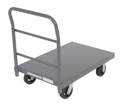 Vestil ECSPT-2436 steel platform truck (smooth or treadplate) shown from an alternate angle
