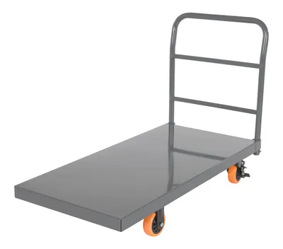 Vestil ECSPT-2448-C1B steel platform truck (smooth or treadplate) shown from an alternate angle