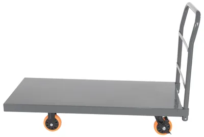 Vestil ECSPT-2448-C1B steel platform truck (smooth or treadplate) shown from an alternate angle