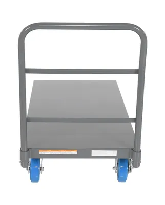 Vestil ECSPT-2448-C25C steel platform truck (smooth or treadplate) shown from an alternate angle