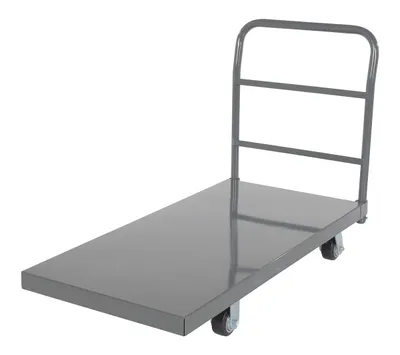 Vestil ECSPT-2448-C27A steel platform truck (smooth or treadplate) shown from an alternate angle