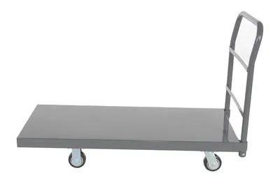 Vestil ECSPT-2448-C27A steel platform truck (smooth or treadplate) shown from an alternate angle