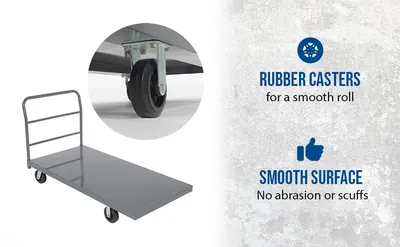 Vestil ECSPT-3060 steel platform truck (smooth or treadplate) feature highlights