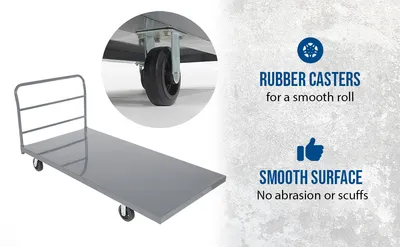Vestil ECSPT-3672 steel platform truck (smooth or treadplate) feature highlights