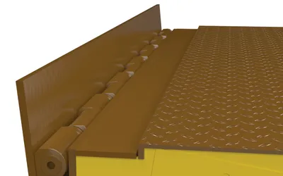 Vestil EH-ROG electric hydraulic dock leveler shown from an alternate angle
