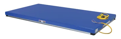 Vestil EHLT-2466-2-55 electric hydraulic scissor lift table shown from an alternate angle