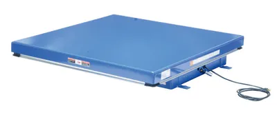 Vestil EHLT-4848-5-44 electric hydraulic scissor lift table shown from an alternate angle