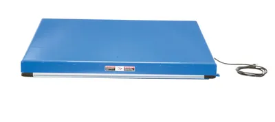 Vestil EHLT-4848-5-44 electric hydraulic scissor lift table shown from an alternate angle