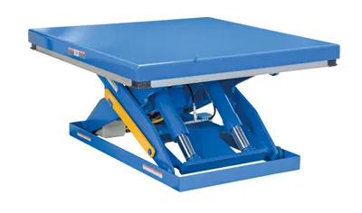 Vestil EHLT-4848-5-44 electric hydraulic scissor lift table shown from an alternate angle