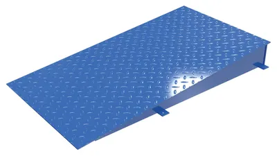 Vestil Steel EHLT Approach Ramp 36 In. x 64 In. x 7 In. 4000 Lb. Capacity Blue