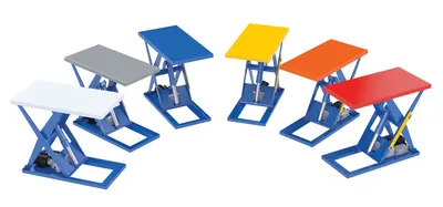 Vestil EHLT-E-2448-2-41 economy electric hydraulic lift table shown from an alternate angle