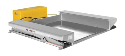Vestil Partially Stainless Steel Ground Lift Scissor Table 52 In. x 50 In. 4000 Lb. Capacity Blue
